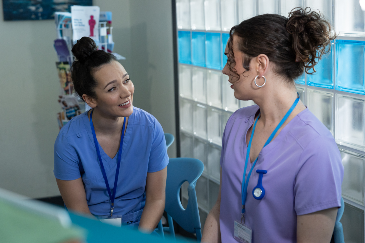 cleo mcqueen and kitty draper in hollyoaks