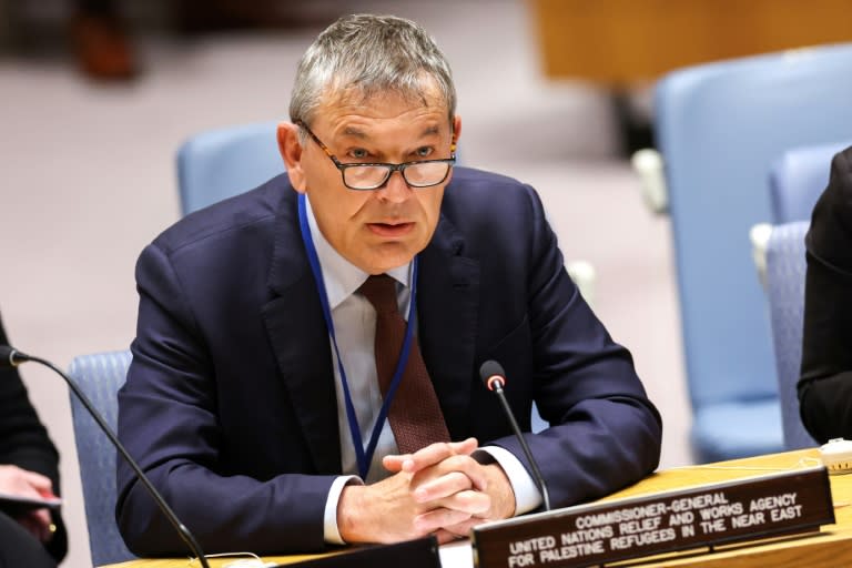UNRWA-Chef Philippe Lazzarini hat vor einer Abwicklung des umstrittenen UN-Palästinenserhilfswerks im Gazastreifen gewarnt. Eine "Zerschlagung" des UNRWA werde "nachhaltige Auswirkungen" haben, warnte er vor dem UN-Sicherheitsrat. (Charly TRIBALLEAU)