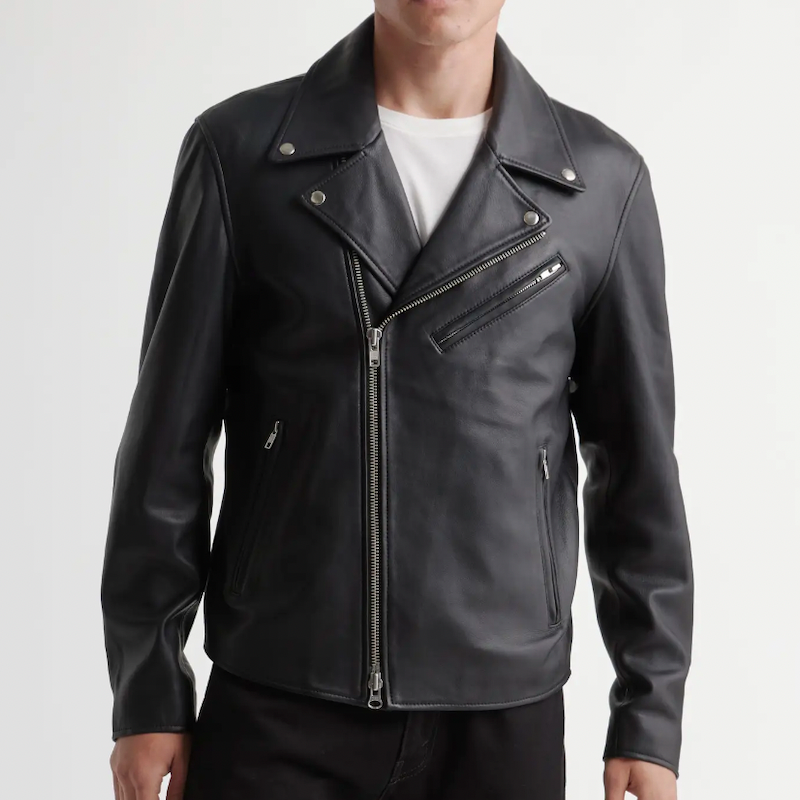 <p><a href="https://go.redirectingat.com?id=74968X1596630&url=https%3A%2F%2Fwww.quince.com%2Fmen%2Fmen-s-100-leather-motorcycle-jacket%3Fcolor%3Dblack%26g_acctid%3D978-058-8398%26g_adtype%3Dpla%26g_campaignid%3D20493581198%26g_ifproduct%3Dproduct%26g_merchantid%3D128669708%26g_network%3Dx%26g_productchannel%3Donline%26g_productid%3D43232700629162%26gclid%3DCjwKCAjwyNSoBhA9EiwA5aYlb6J6_3VspGP9ytWjW7kqF1Iug3-OCZPK5nIu2CeY3IzdmbBkRnICGRoCGcIQAvD_BwE&sref=https%3A%2F%2F" rel="nofollow noopener" target="_blank" data-ylk="slk:Shop Now;elm:context_link;itc:0;sec:content-canvas" class="link ">Shop Now</a></p><p>100% Leather Motorcycle Jacket</p><p>quince.com</p><p>$199.90</p>