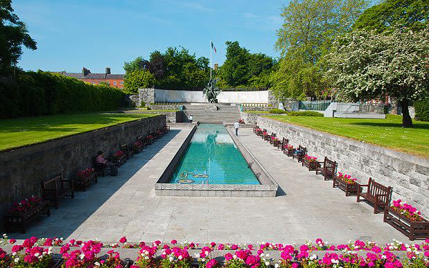 The Garden of Remembrance memorial in Parnell Square, Dublin   - Credit: Alamy