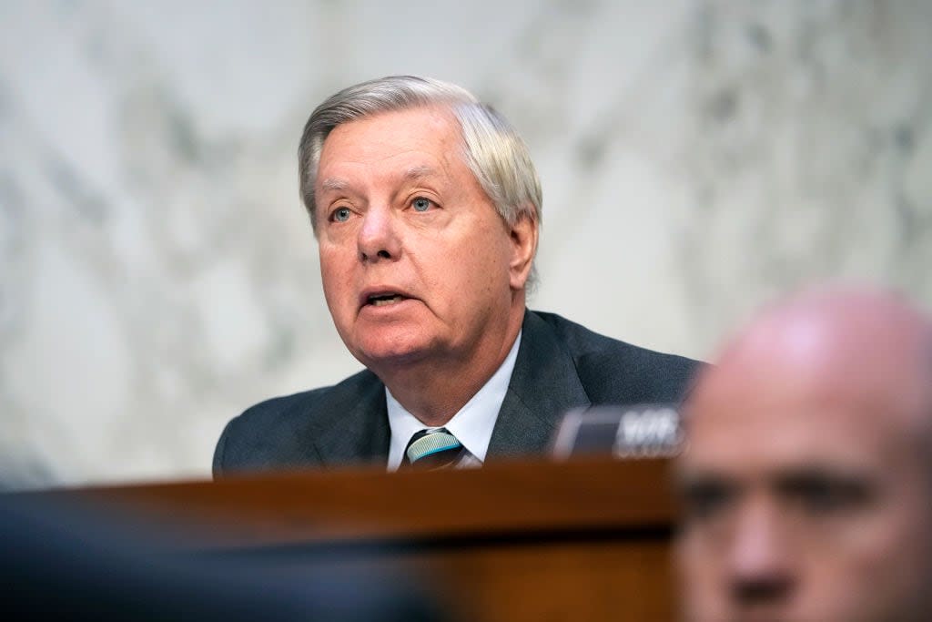 Sen. Lindsey Graham (R-SC) speaks during the Senate Judiciary Committee confirmation hearing for U.S. Supreme Court nominee Judge Ketanji Brown, in the Hart Senate Office Building on Capitol Hill March 21, 2022 in Washington, DC. J(Photo by Drew Angerer/Getty Images)