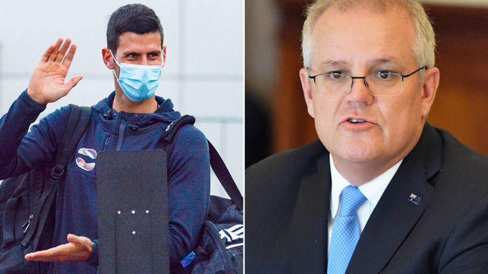 Scott Morrison has denied Australian Open players are being given preference over Aussie citizens. Pic: Getty