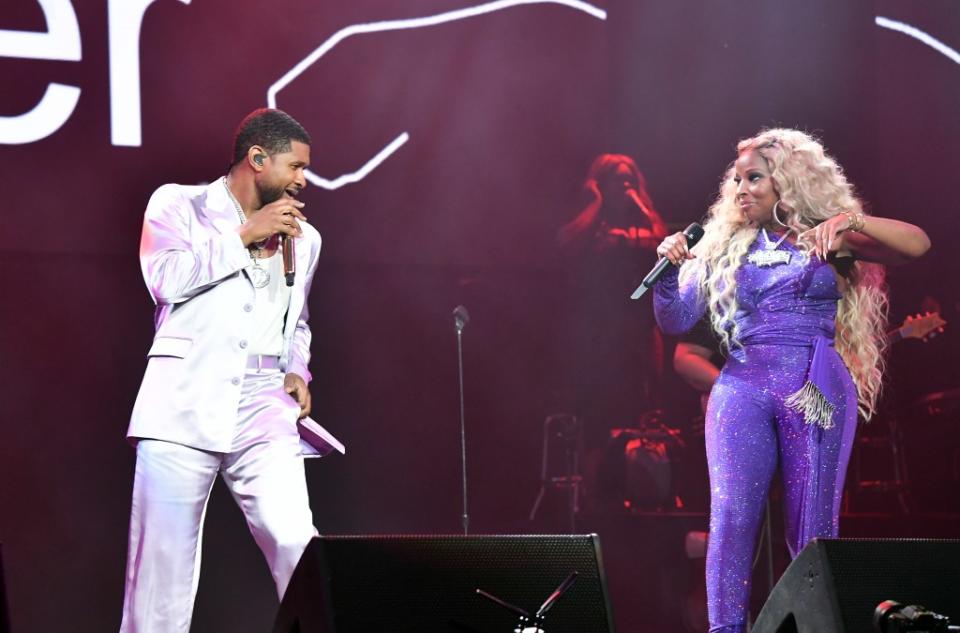 Mary J. Blige performed with Usher at the first Strength of a Woman Festival & Summit in Atlanta in 2022. Getty Images for Strength Of A Woman Festival & Summit