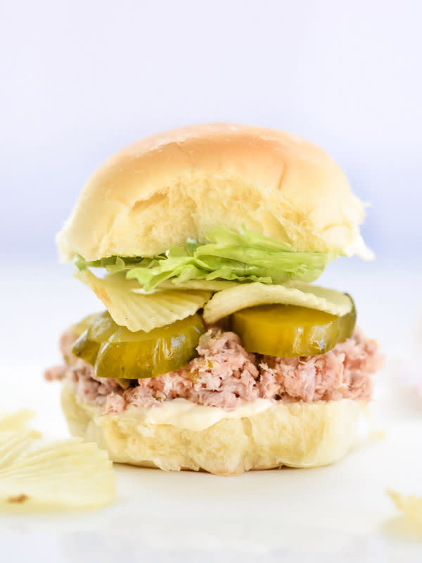 <p>Foodiecrush</p><p>The classic way to use leftover ham for lunch all week.</p><p><strong>Get the recipe: <a href="https://www.foodiecrush.com/ham-salad-sandwiches/" rel="nofollow noopener" target="_blank" data-ylk="slk:Ham Salad Sandwiches;elm:context_link;itc:0;sec:content-canvas" class="link ">Ham Salad Sandwiches</a></strong></p>