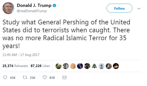 President Trump’s message (Twitter)