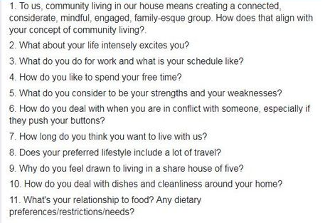 A group of Sydney housemates are looking for a new flatmate, but they’ve created quite a rigorous application process. Source: Facebook