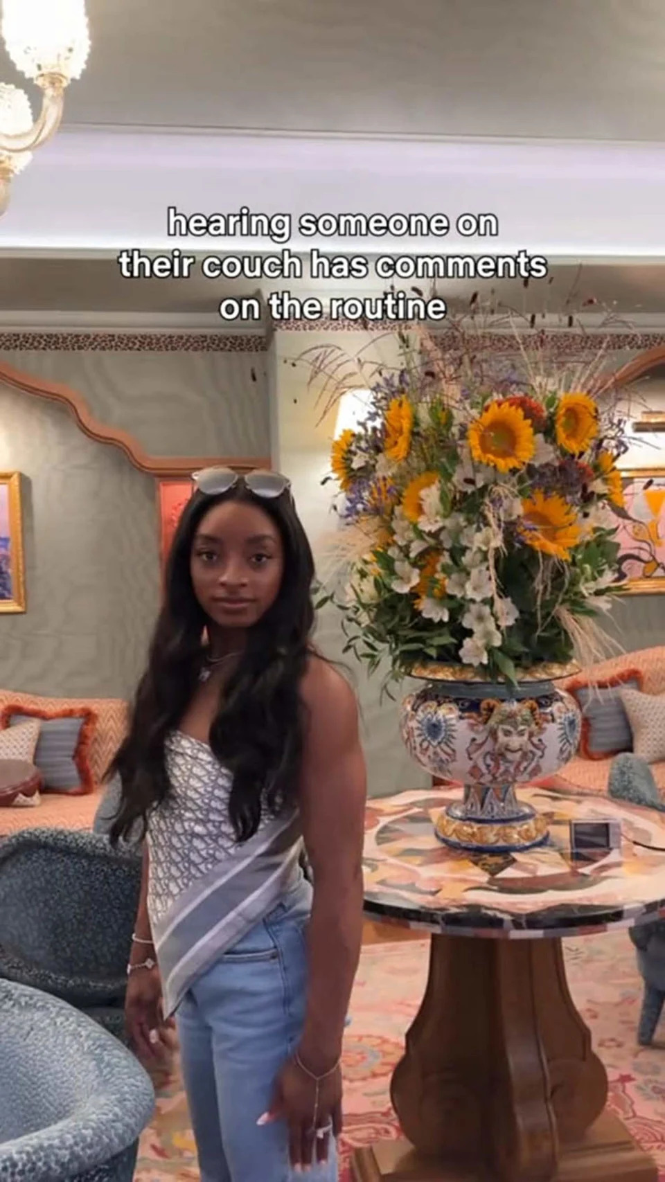 Simone Biles stare (@simonebilesowens via TikTok)