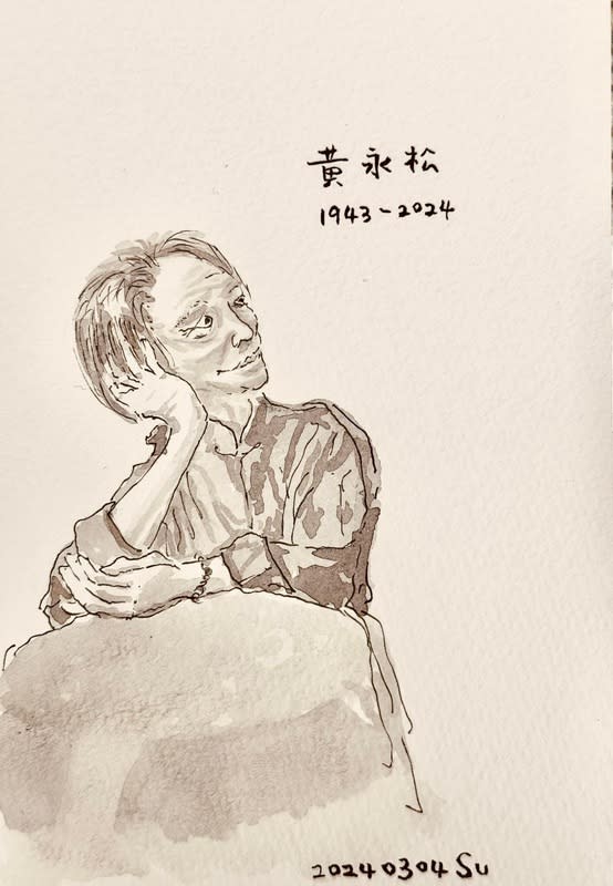 蘇俊賓手繪黃永松畫像，追憶漢聲雜誌深深地影響著他人生的每一個階段。