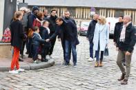 <p>Emmanuel et Brigitte Macron à Honfleur. </p>