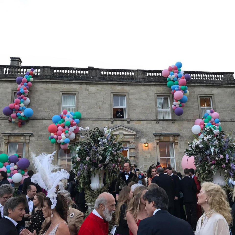 The party was held in a grand country house in the Cotswolds