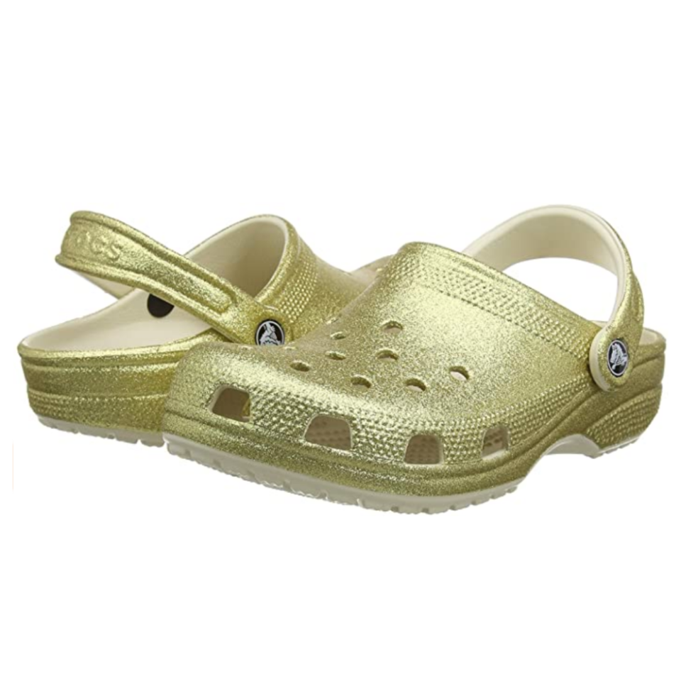 2) Gold Crocs