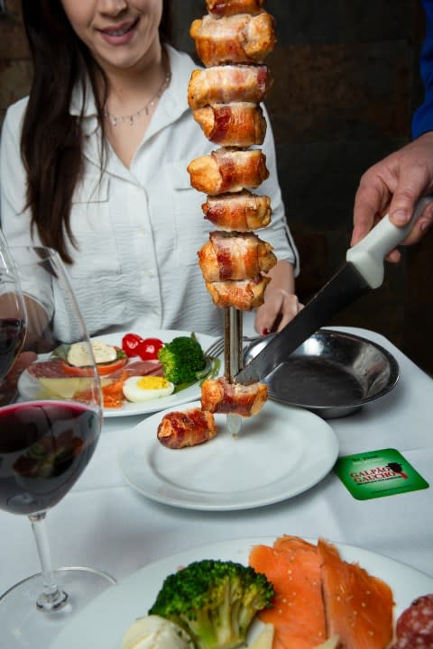 There's an unlimited skewer service at Galpao Gaucho Brazilian Steakhouse.