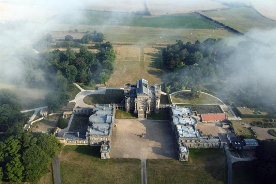 An aerial view of the National Trust’s Seaton Delaval Hall in Northumberland (Owen Humphreys/PA) (PA Wire)