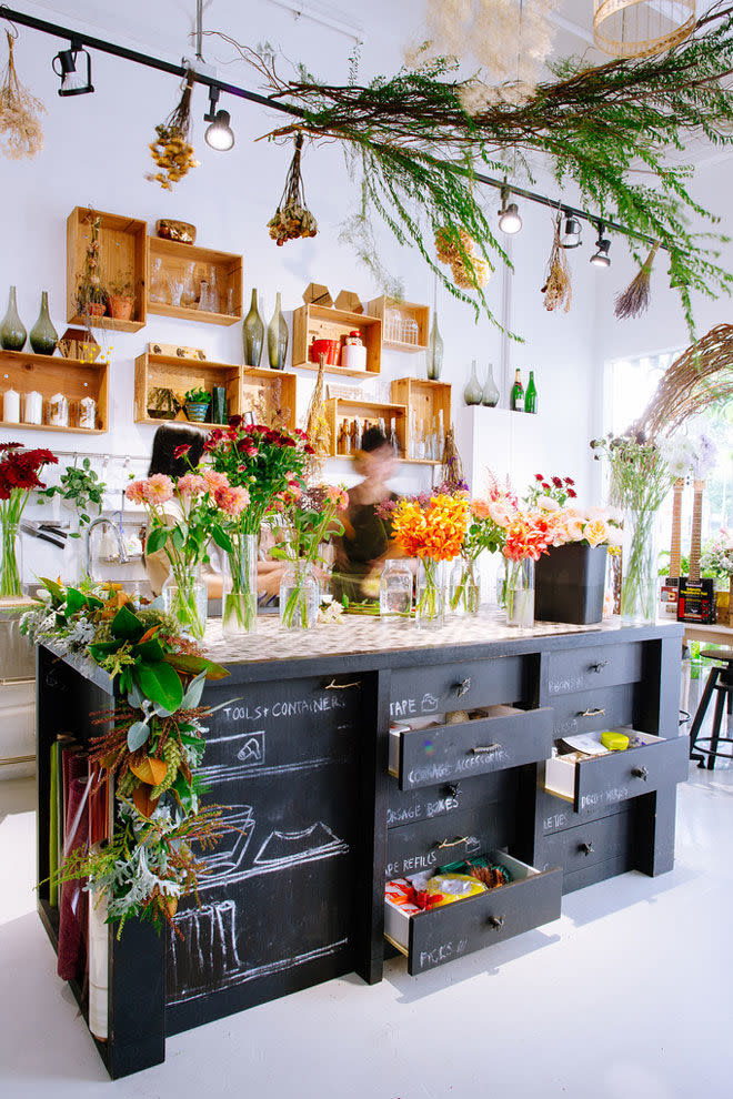 Chalkboard Flower Station