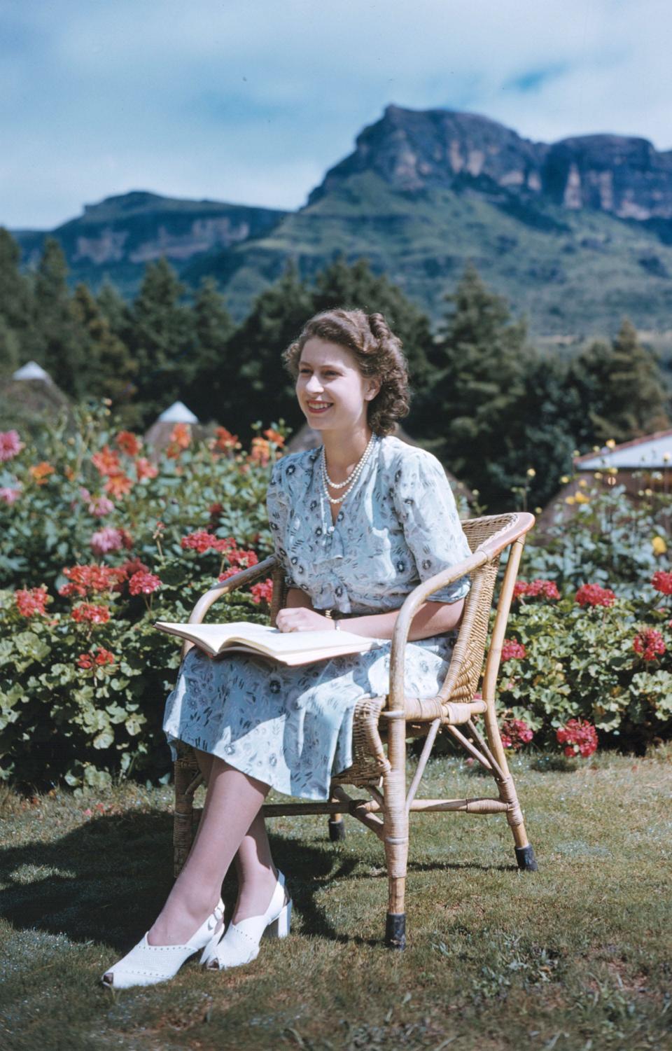 Queen Elizabeth visits Natal National Park in South Africa.