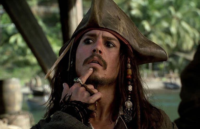 Johnny Depp como Jack Sparrow en Piratas del Caribe