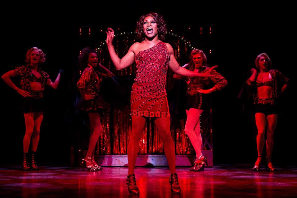 This theater image released by The O+M Company shows Billy Porter during a performance of "Kinky Boots." (AP Photo/The O+M Company, Matthew Murphy)