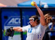 Duke’s Cassidy Curd throws a pitch during the fifth inning of the Blue Devils’ 4-3 victory over Clemson in the ACC Tournament semifinals on Friday, May 10, 2024, in Durham, N.C.