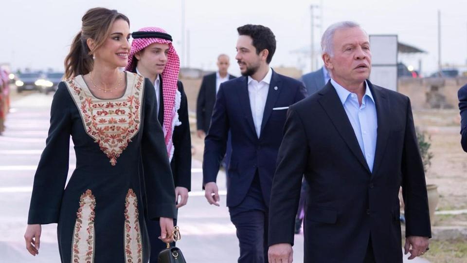 Queen Rania with His Majesty, Crown Prince Al Hussein and Prince Hashem 