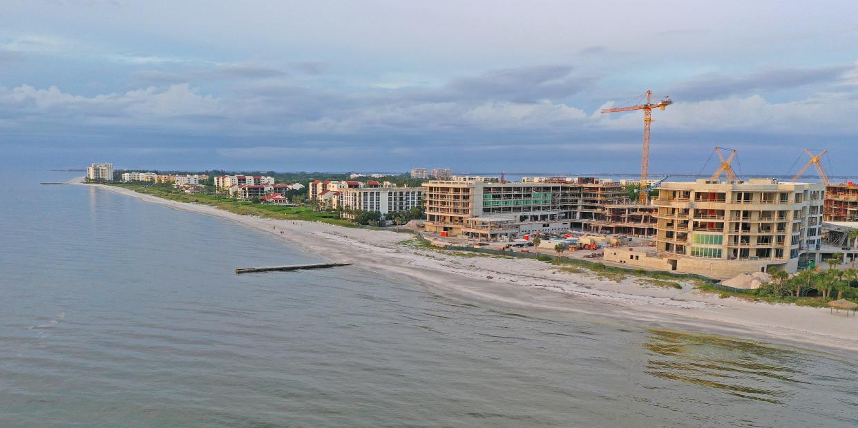 The St. Regis Longboat Key Resort is under construction, expected to open in spring 2024 with 69 residences and a 166-room hotel.