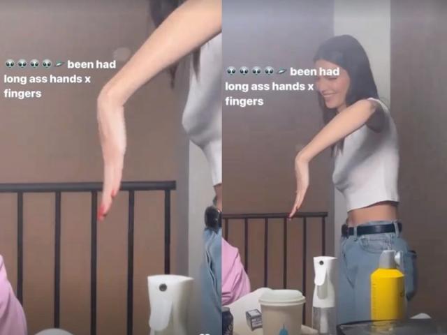 Kendall Jenner shows off her butt and real stomach in spandex biker shorts  as sister Kylie's frame continues to shrink