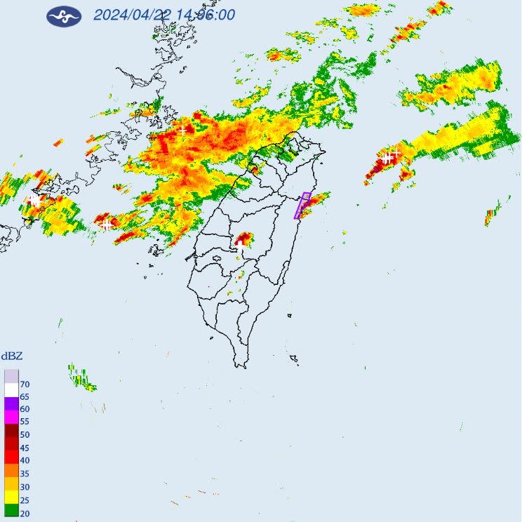 氣象署針對宜蘭、花蓮發布大雷雨即時訊息。（圖／翻攝自氣象署官網）