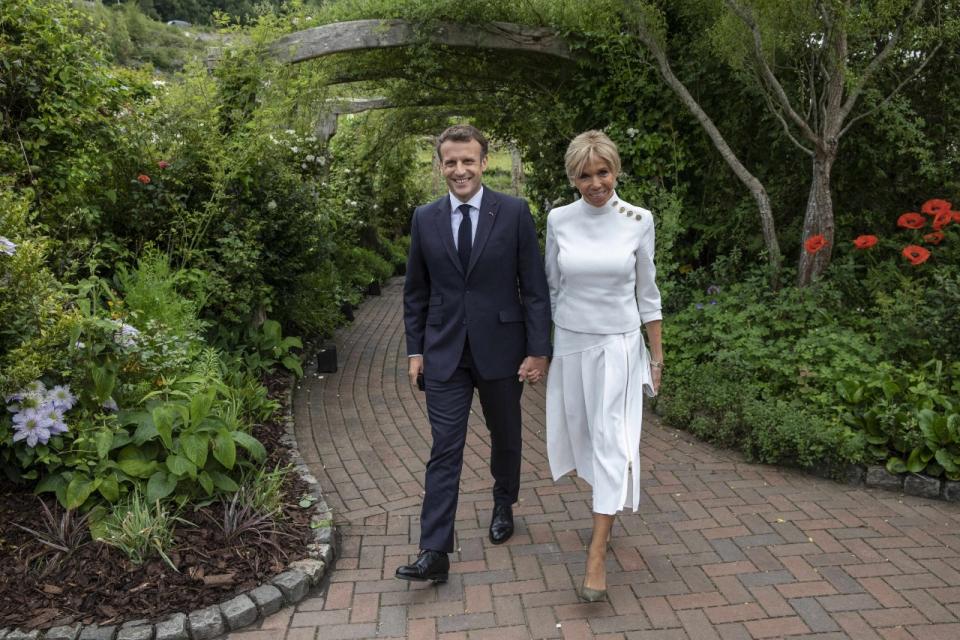 Emmanuel et Brigitte Macron au G7