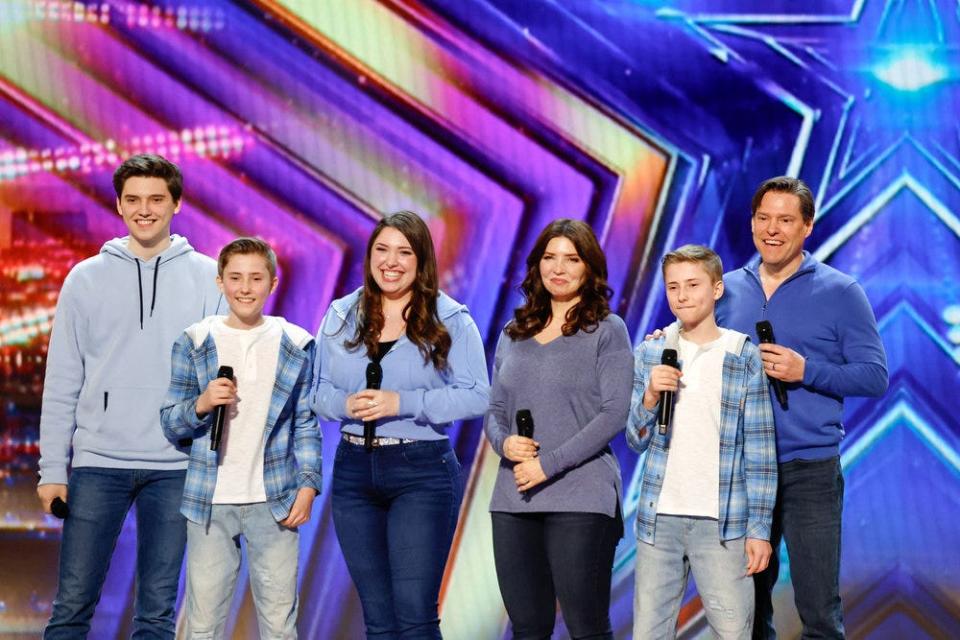 On Tuesday, Samantha Sharpe, 27, along with members of her belting family − mom Barbra Russell-Sharpe, dad Ron Sharpe, and brothers, 21-year-old Logan, and 14-year-old twins Conner and Aiden Sharpe − appeared on "America's Got Talent." First in the AGT line-up, the family performed "How Far I'll Go" written by Lin-Manuel Miranda for the 2016 film "Moana" in their audition.