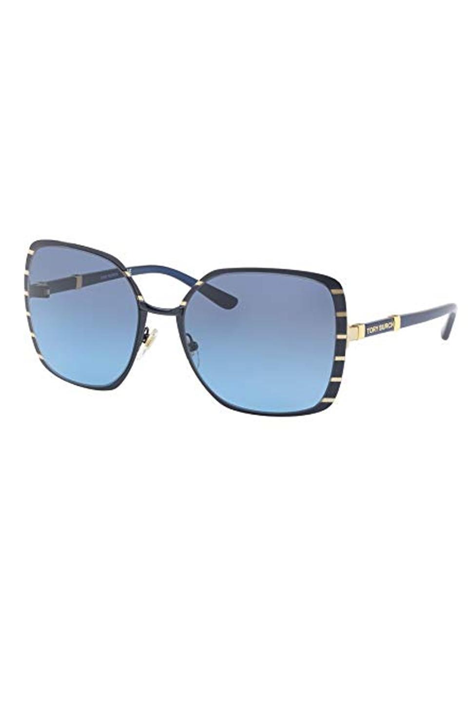 Midnight Navy/Gold/Blue Gradient Sunglasses