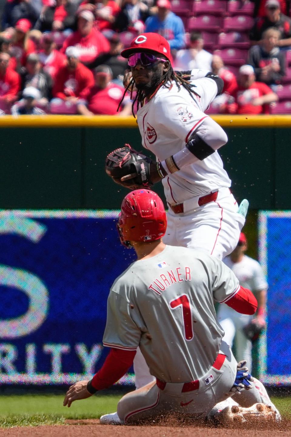 Elly De La Cruz  endured a nine-game stretch in April in which he had a three error game (although one error was later reversed to a hit) and a four-strikeout game that left him with a 46% strikeout rate. “I was the same (despite the struggles)," he said.  "I always work a lot, before the games and practice. I didn't change.”