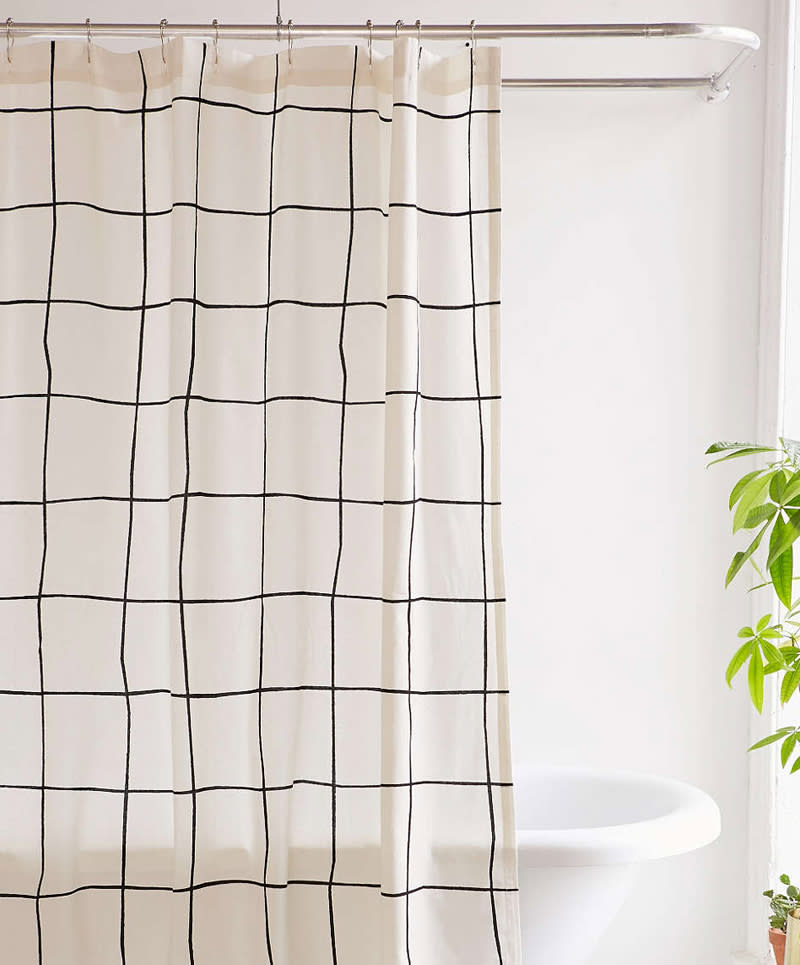 Wonky Grid Shower Curtain