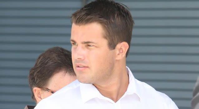 Tostee arriving at court on Monday. Source: 7 News.