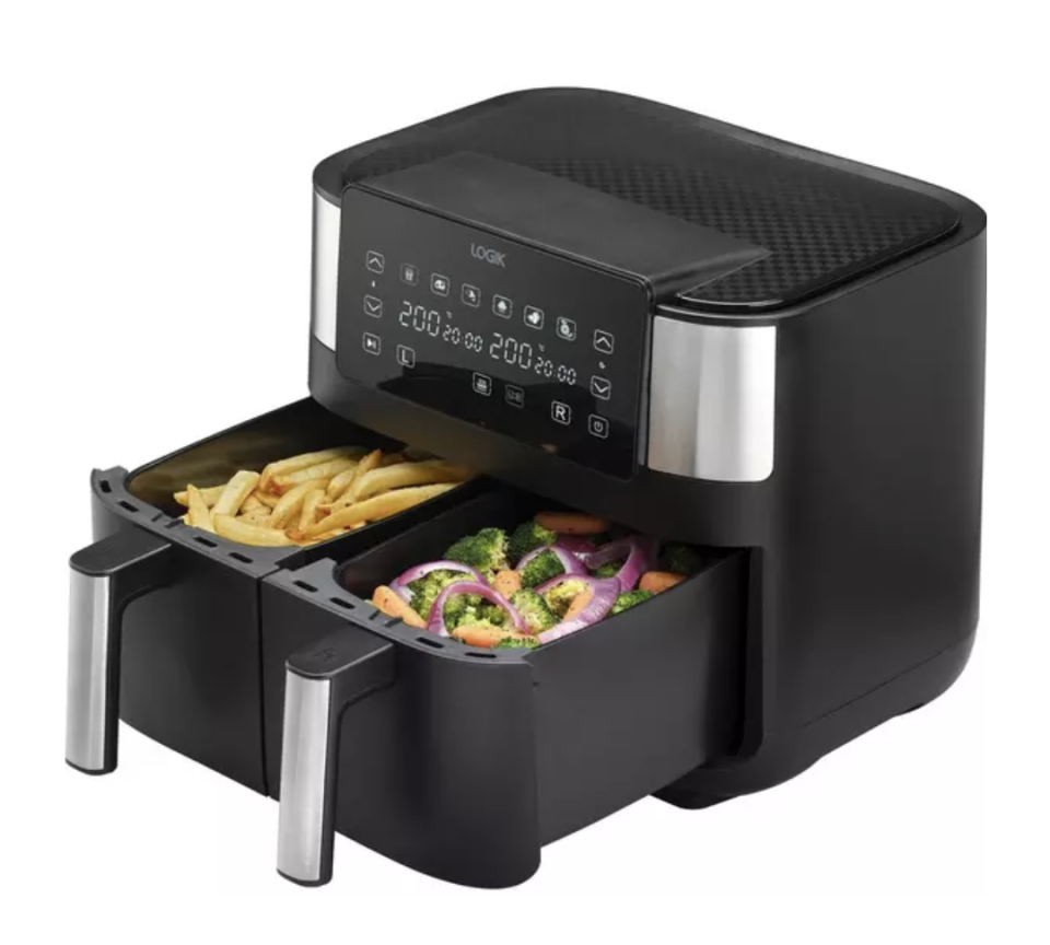 You can now save over £80 on this Logik dual-basket air fryer with six preset cooking functions. (LOGIK)