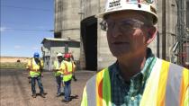 In this Aug. 20, 2019, image, Kayenta Mine acting general manager Randy Lehn talks about unsuccessful efforts to keep the coal mine near Kayenta, Ariz. in operation. The mine in August delivered its last load of coal to the Navajo Generating Station near Page, Ariz. The power plant will close before the year ends. (AP Photo/Susan Montoya Bryan)