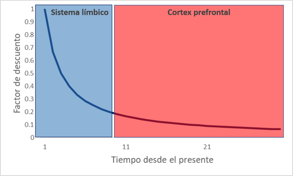 <span class="caption">Descuento hiperbólico.</span> <span class="attribution"><span class="source">Elaboración propia</span></span>