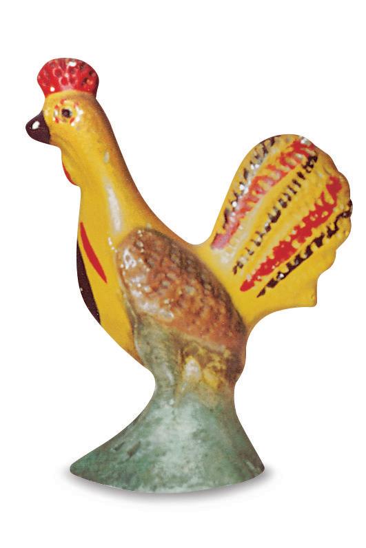 Late-1800s Pennsylvania Chalkware Rooster