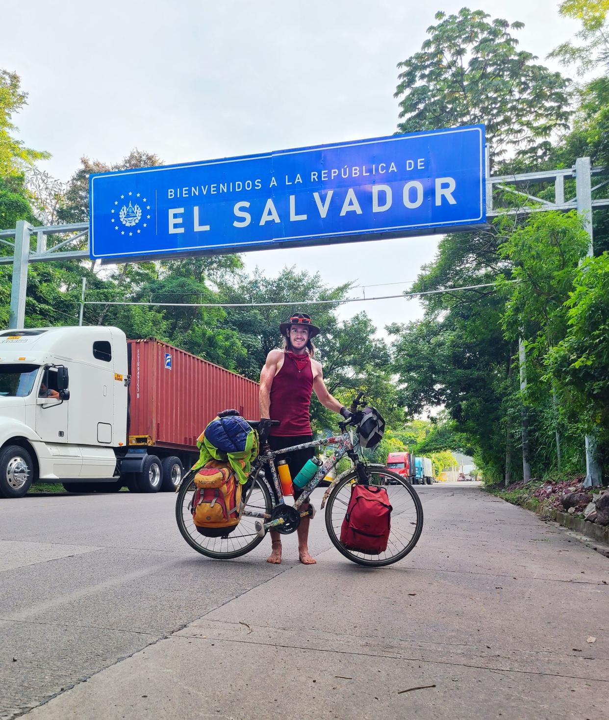 Daniel James of Canton recently completed a solo cycling trip through Central America. His travels included El Salvador.