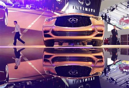 An Infiniti Q30 concept car is displayed at Auto China 2014 in Beijing April 20, 2014. REUTERS/Jason Lee