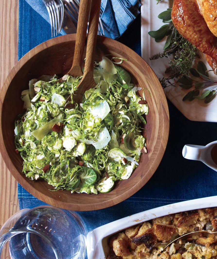 Shaved Brussels Sprouts With Manchego and Almonds