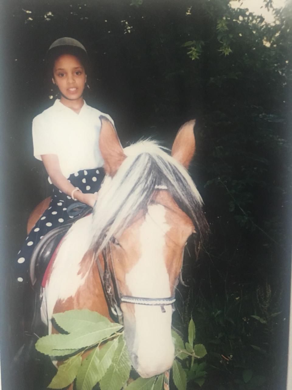 Radio presenter Pandora Christie released a childhood picture as she backed a fostering campaign (Pandora Christie/PA)