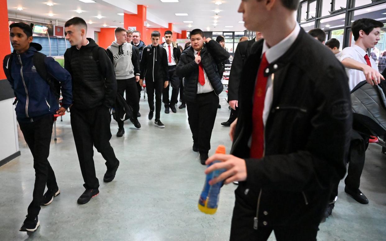 Pupils at St Paul's High School in Kelso, the Scottish Borders after returning to school following lockdown - Getty Images Europe