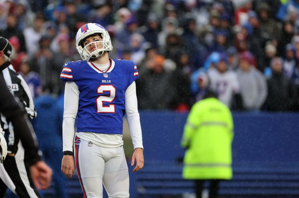 Bills kicker Tyler Bass missed two field goal attempts agains the Colts. 