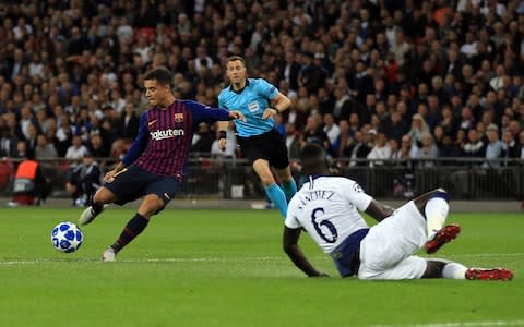 Tottenham were given a chasing by Barcelona at Wembley last time out in the Champions League - Credit: GETTY IMAGES