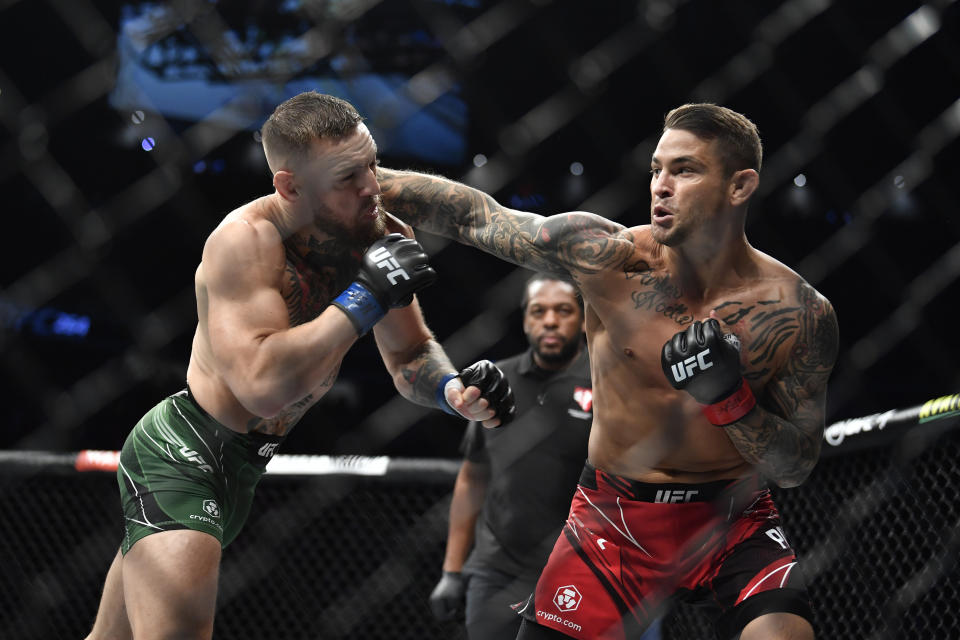 Tras caer en su primer combate ante Conor McGregor, Dustin Poirier dominó sus siguientes dos enfrentamientos con el irlandés . (Foto: Chris Unger/Zuffa LLC)