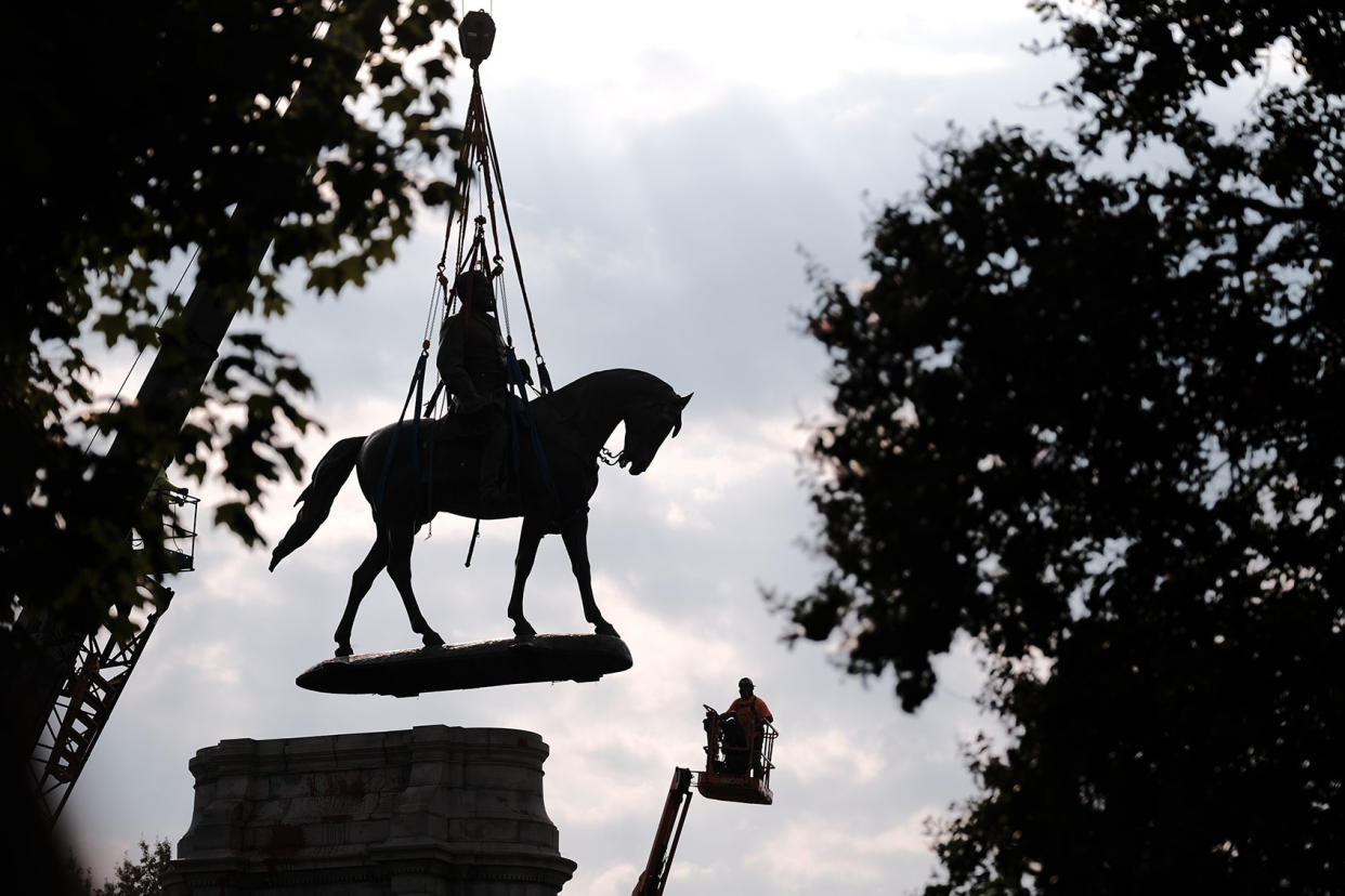 Robert E Lee statue removal Eze Amos/Getty Images