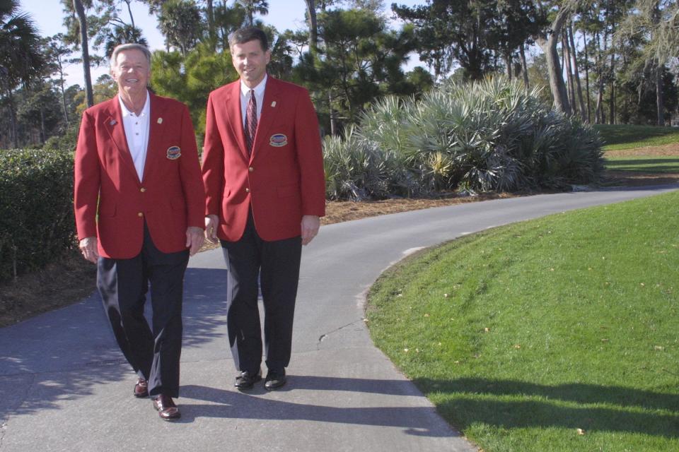 Fred Robbins (left) and his son Kevin were the first father-son team to serve as chairmen of the Greater Jacksonville Open and The Players Championship.