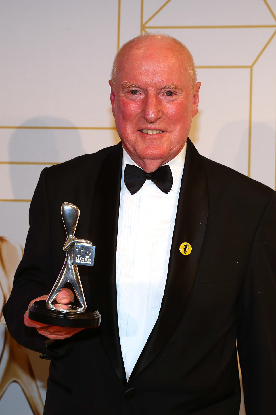 Ray Meagher poses with the award for most popular actor at the 60th Annual Logie Awards at The Star Gold Coast on July 1, 2018 in Gold Coast, Australia