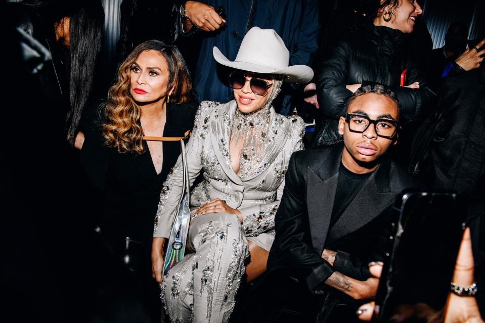 Beyonce and Tina Knowles front row at Luar