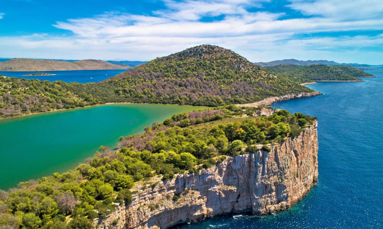 <span>Telašćica nature park and Mir lake on Dugi Otok, Croatia.</span><span>Photograph: Dalibor Brlek/Alamy</span>