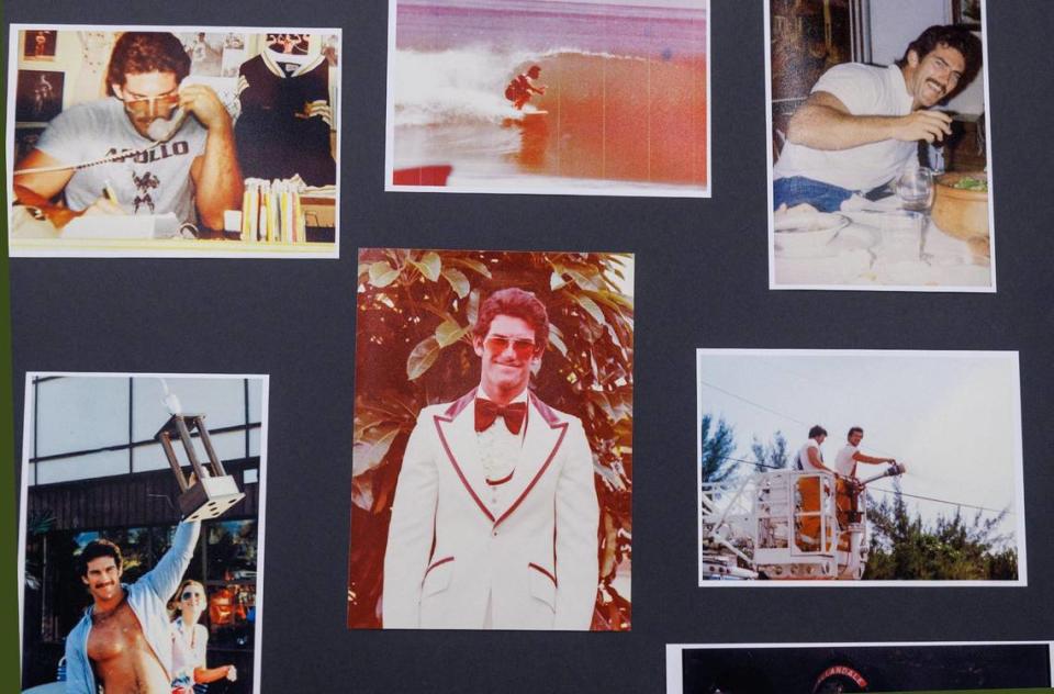 Images of William “Billy” Halpern, who was brutally murdered in his home 37 years ago in Miramar shown during a press conference where new developments were announced in the murder case at the Miramar Police Department headquarters, on Wednesday, January 17, 2024. Pedro Portal/pportal@miamiherald.com